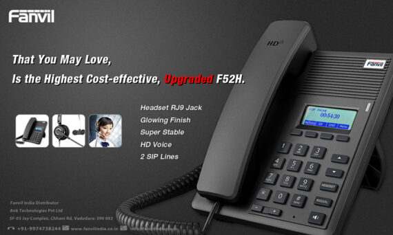 Upgraded F52H IP Phone with RJ9 Headset Jack